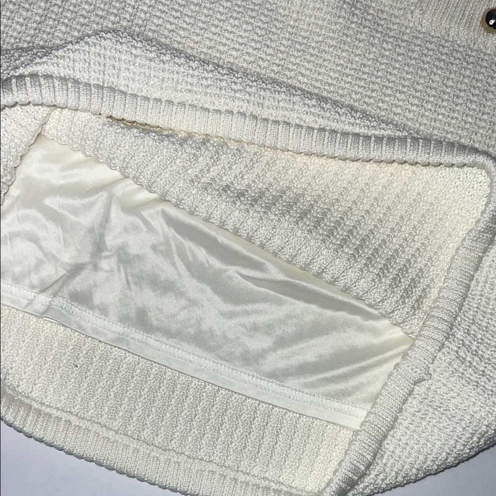 Women’s French Connection Cream Textured Knit Mini Skirt Large - Picture 4 of 8